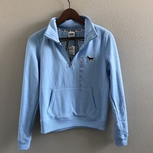 VS Pink Blue Quarter Zip (XS)